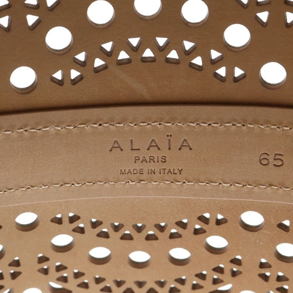 ALAIA (アライア) カーフスキン レザー ビスチェベルト ブラック