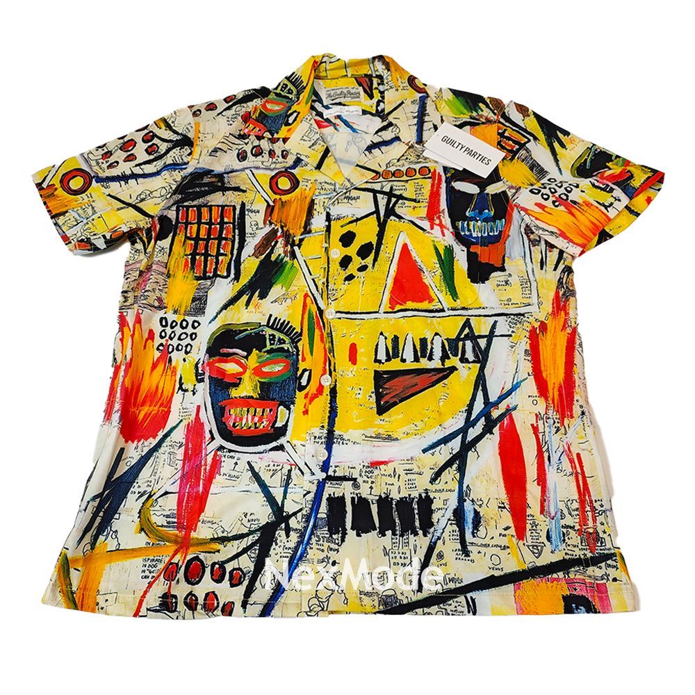 ワコマリア バスキア アロハGUILTY PARTIES 半袖シャツ Amazon.co.jp