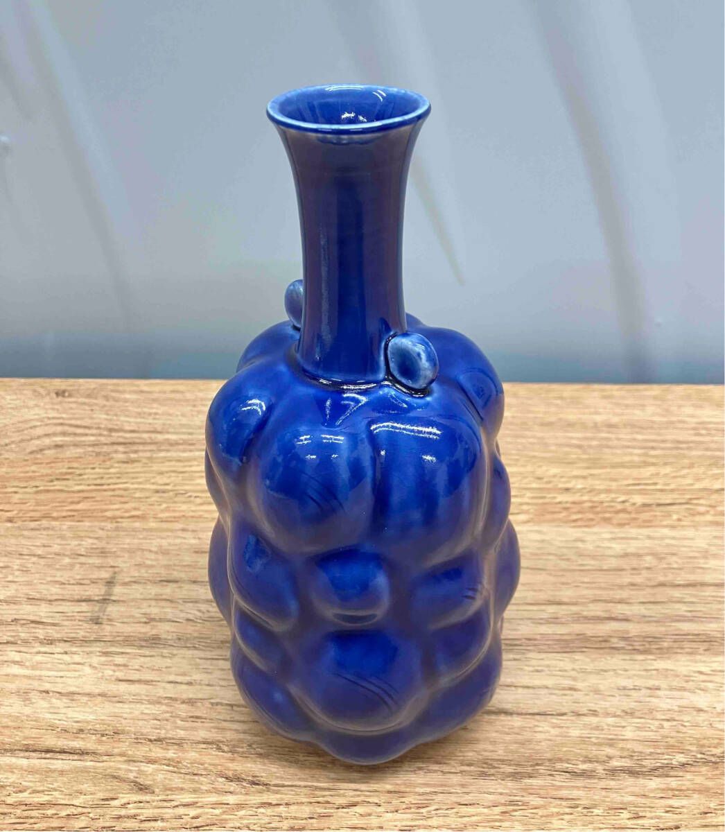 新品，格安 瑠璃釉櫛目花生 加藤卓男主宰 幸兵衛窯 花入 花瓶