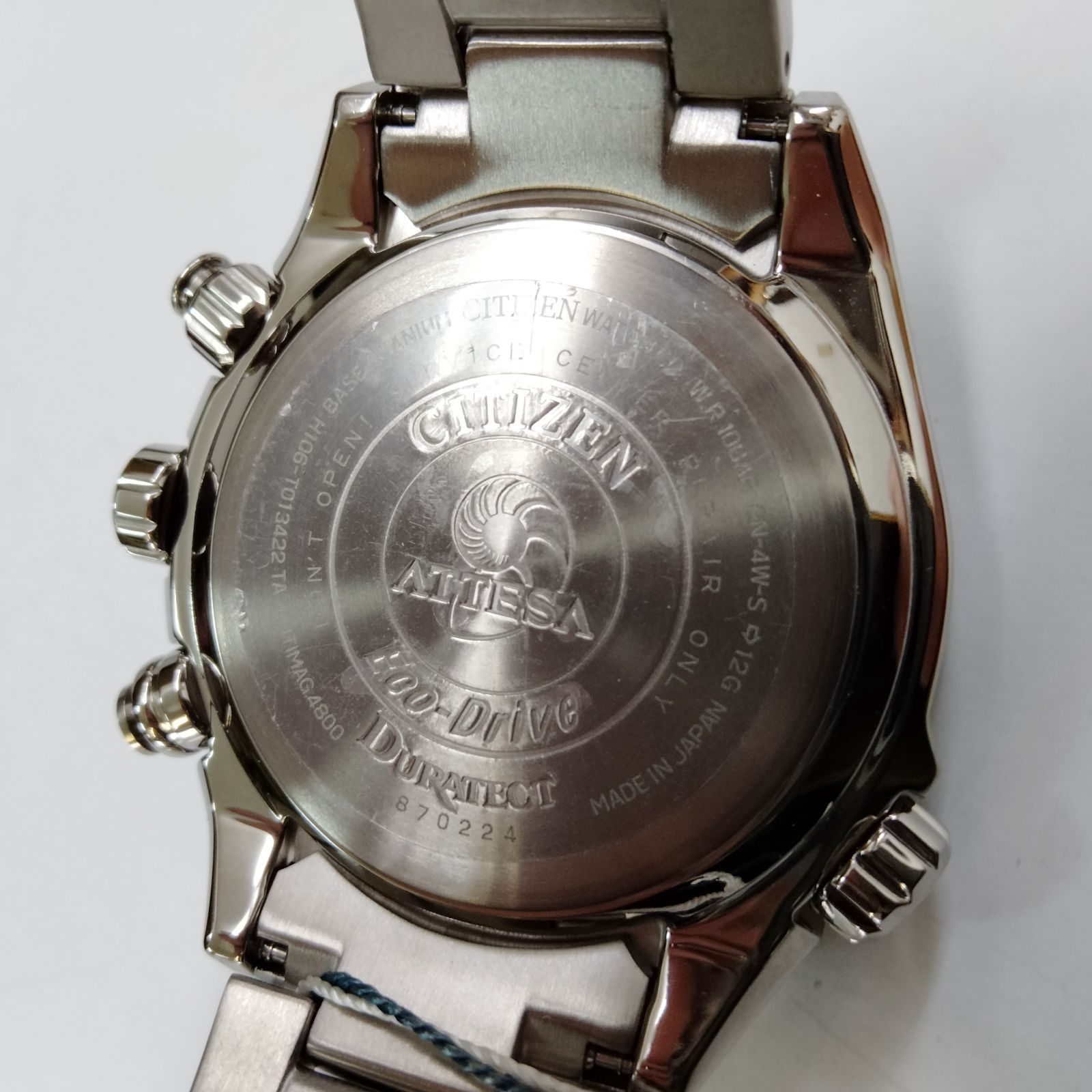 【美品】シチズン アテッサ ソーラー電波時計 チタンATD53-2642 美品】シチズン アテッサ ソーラー電波時計 チタンATD53-2642