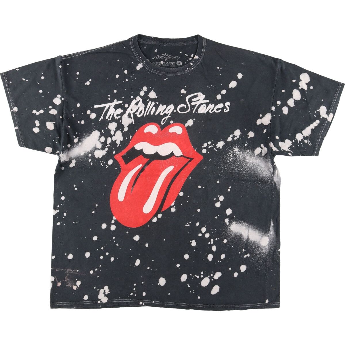 古着 THE ROLLING STONES ザローリングストーンズ ブリーチ加工 バンドTシャツ バンT メンズXL/eaa454719