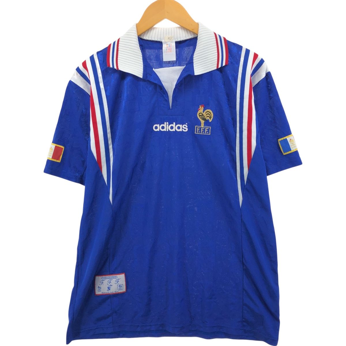 古着 90年代 アディダス adidas フランス代表 総柄 トリコロールカラー