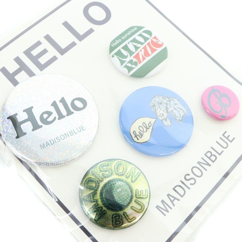 マディソンブルー MADISONBLUE 24SS BADGES 缶バッジ 5個セット マルチ