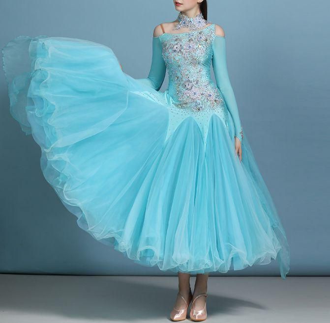 オフショルダー社交ダンスドレス ドレス