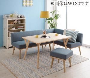 ダイニングセット（テーブルu0026ソファ スツール） 北欧デザインリビングダイニングセット 4人 4点セット(テーブル+ソファ1脚+アームソファ1脚+スツール1脚) 右アーム W140 組立設置付
