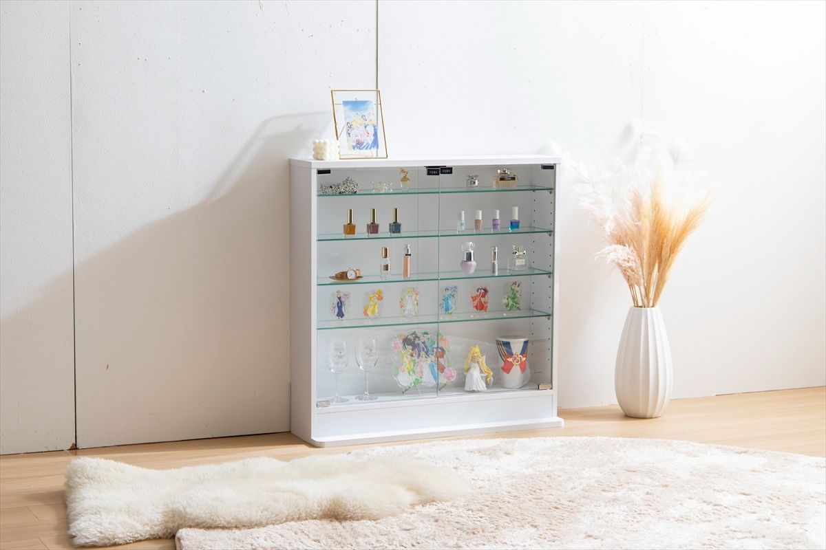 幅80cm×奥行18cm】コレクションケースブラック