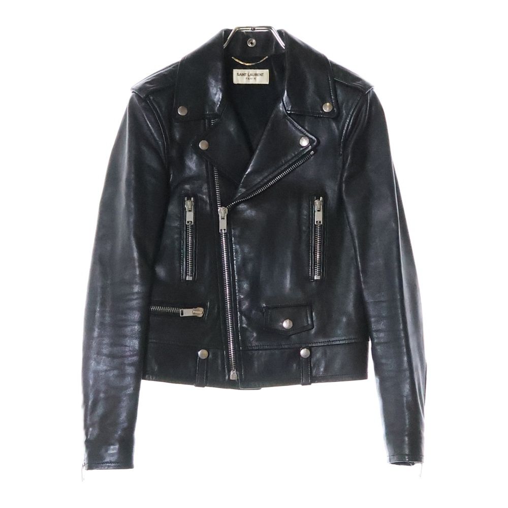 SAINT LAURENT ブラックレザーダブルライダースジャケット　エディ期 SAINT LAURENT PARIS (サンローランパリ) 14AW エディ期 L01
