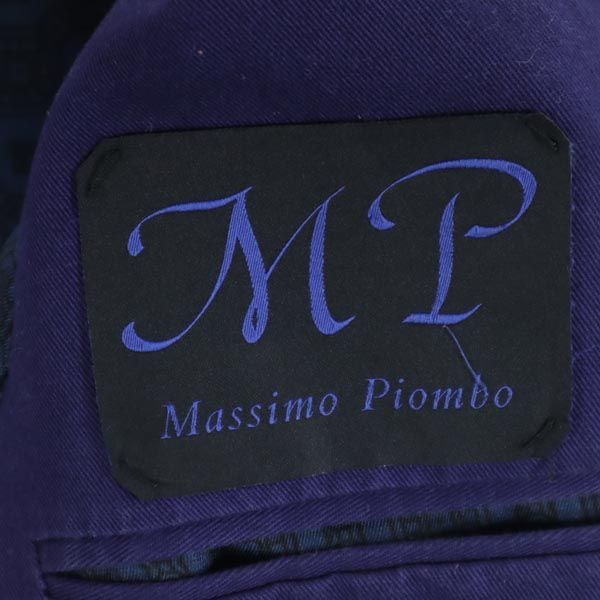 マッシモピオンボ テーラードジャケット 44 ネイビー Massimo Piombo