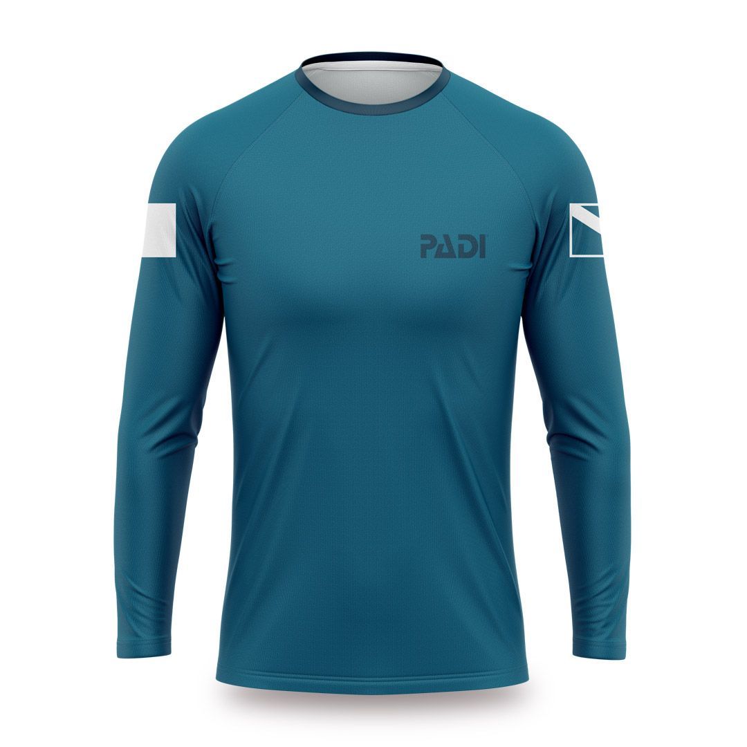  PADI ラッシュガード Teal Flags オーシャン ンス生地使用 その他 ダイビング シュノーケリング