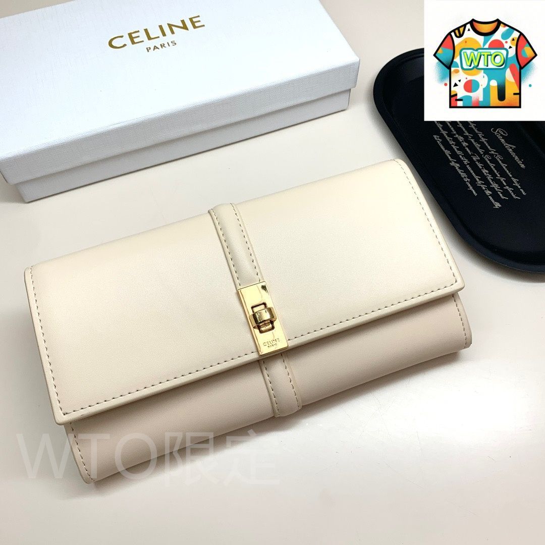 今日WTO】Celine セリーヌ ショート財布シリーズ 頭層の牛皮を
