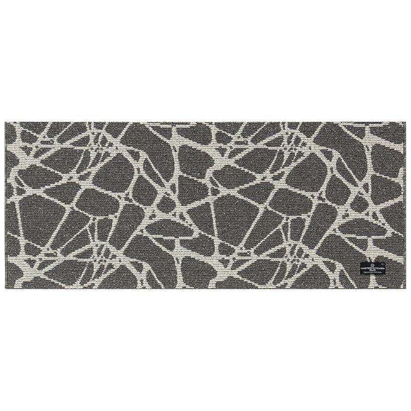 センコー PENTELIKON キッチンマット インテリアマット 約50× 120cm グレー ギリシャ製 薄手 床暖房 洗える 0