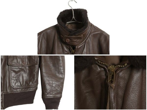 滑らかな なクーポン配布中! 70s 米軍実物 USN G-1 フライト ジャケット 46 メンズ XL 程 76年製 ヴィンテージ NAVY 軍物 革ジャン ミリタリー ボンバー 本革 レザー