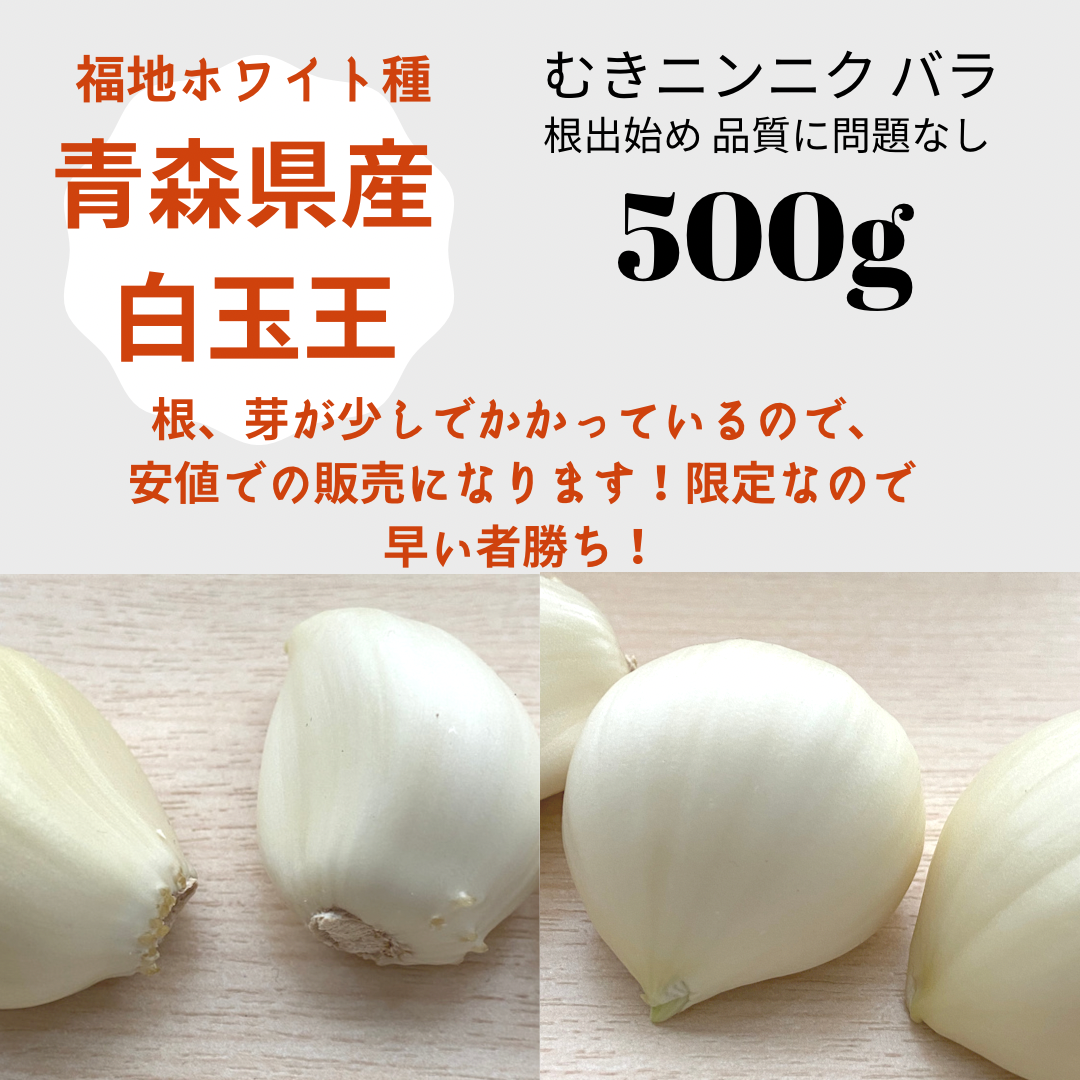 最大41%OFFクーポン 青森県産 福地ホワイトにんにく白玉王 500g tresor