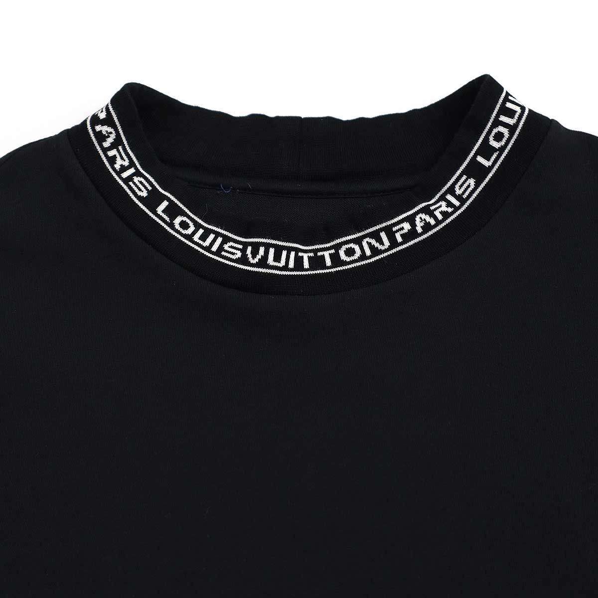 LOUIS VUITTON ネックロゴ ハイネック カットソー 長袖 白 L