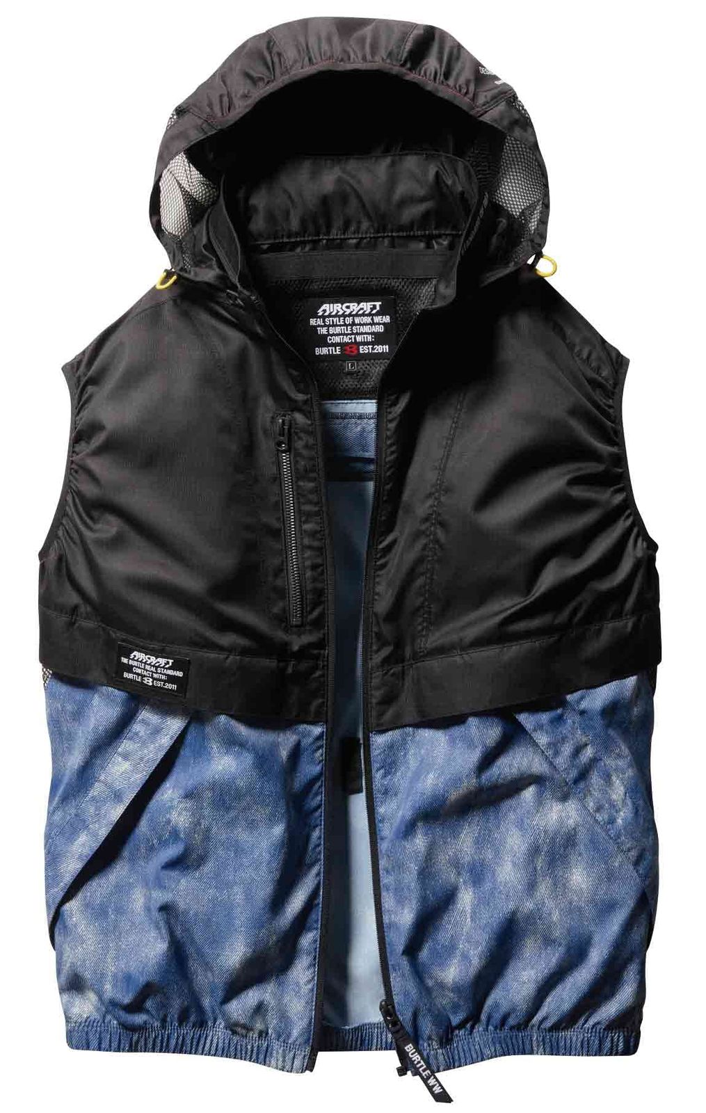 BURTLE バートル エアークラフトベスト ユニセックス 春夏用 インディゴ AC1174 45 XL インディゴ Free Size