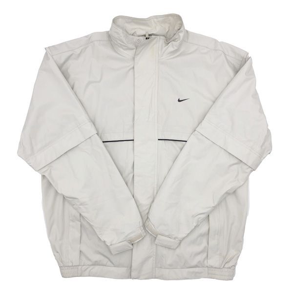 美品 NIKE GOLF ナイロン セットアップ レインウェア XL ベージュ NIKE GOLF ナイキ ゴルフウェア セットアップ ナイロン アウター