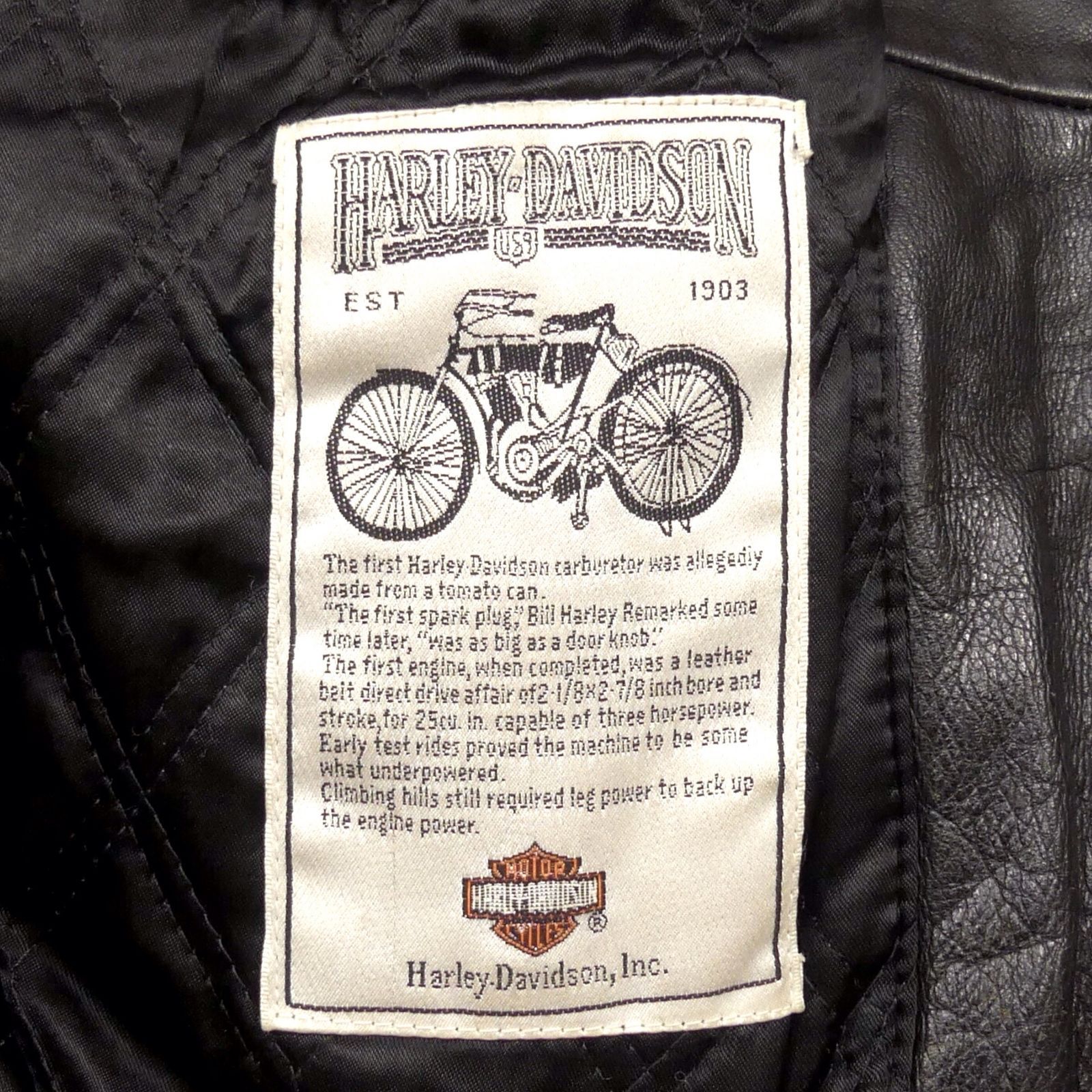 HARLEY DAVIDSON ハーレーダビッドソンスタジャン M 古着 レザー 