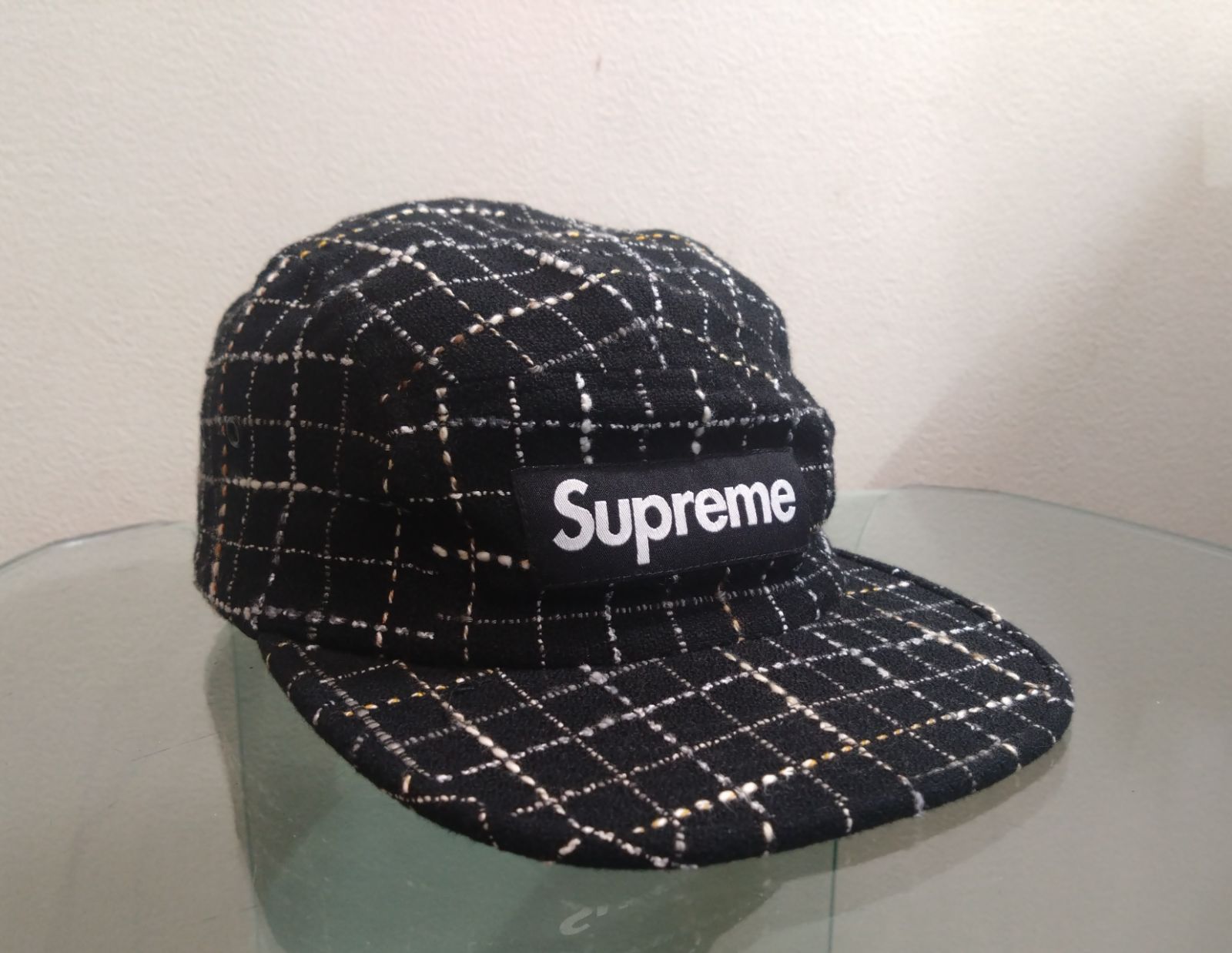 909 綺麗！Supreme シュプリーム キャンプキャップ チェック ツイード