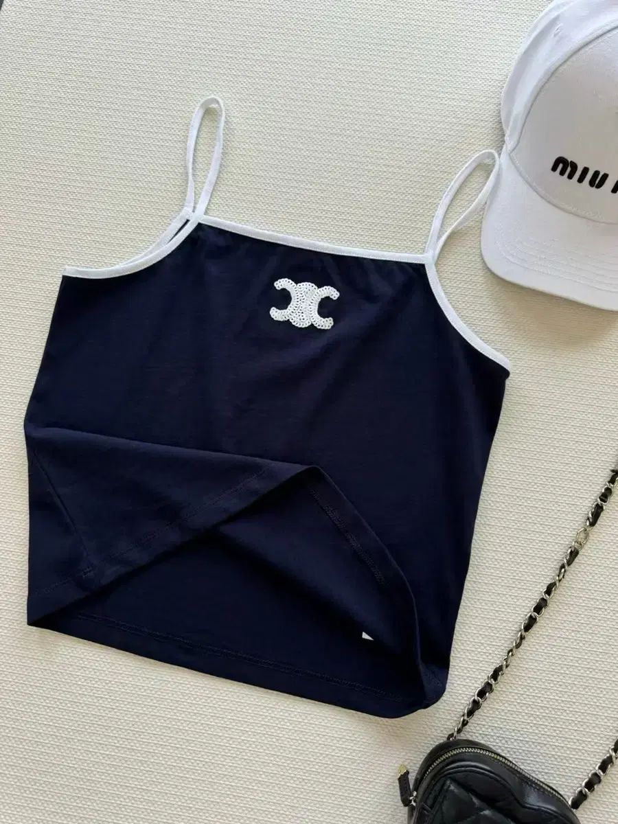 セリーヌストライプタンクトップ ネイビー