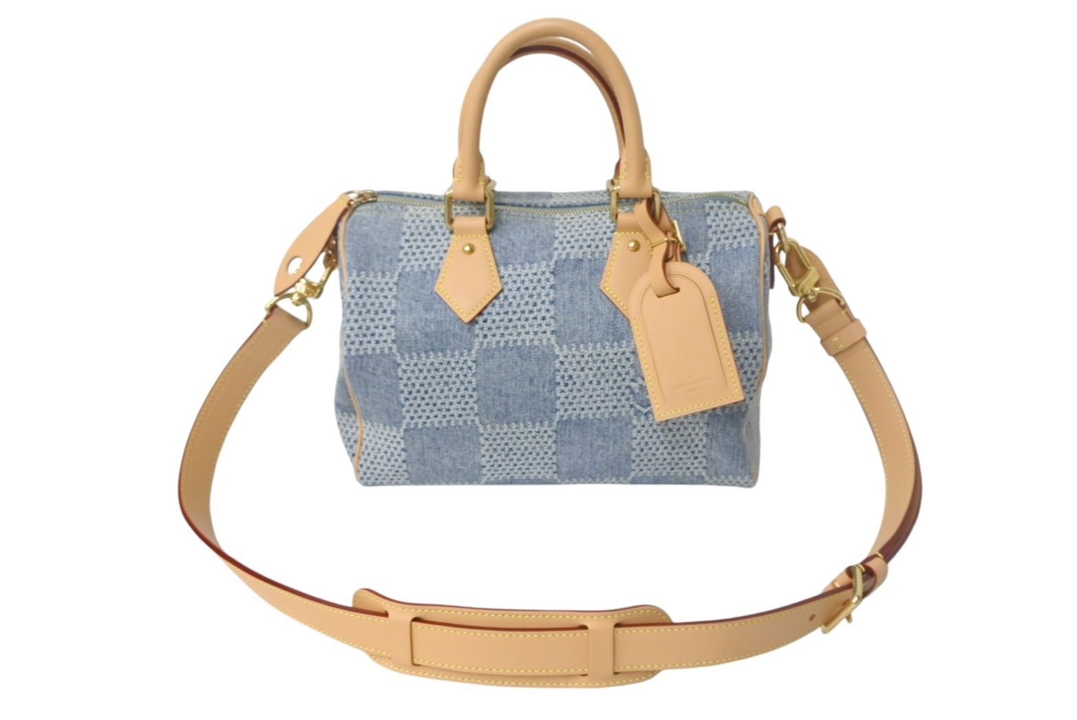 極美品 LOUIS VUITTON ルイヴィトン スピーディ バンドリエール 25 ダミエ デニム N40700 ゴールド金具 中古 4c068963  - メルカリ