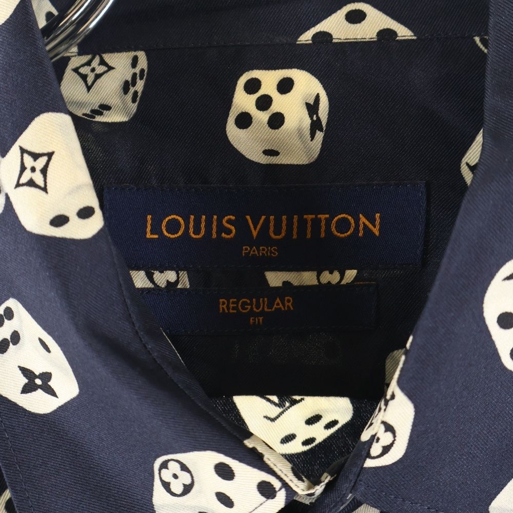 LOUIS VUITTON (ルイヴィトン) 18AW ダイス総柄シルク長袖シャツ