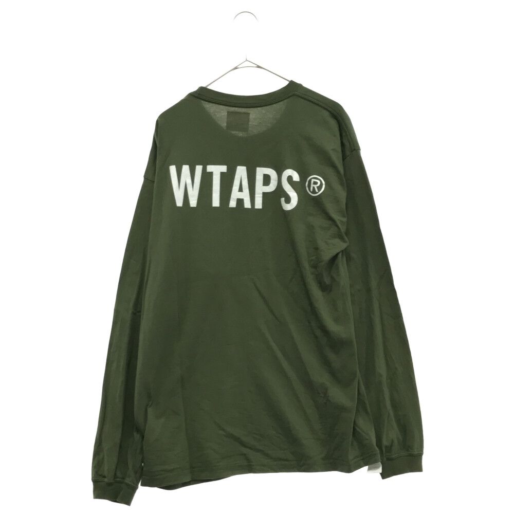 WTAPS ダブルタップス 21AW VIBES L/S TEE 212PCDT-LT01S バックロゴプリントロングスリーブ長袖Tシャツ カーキ