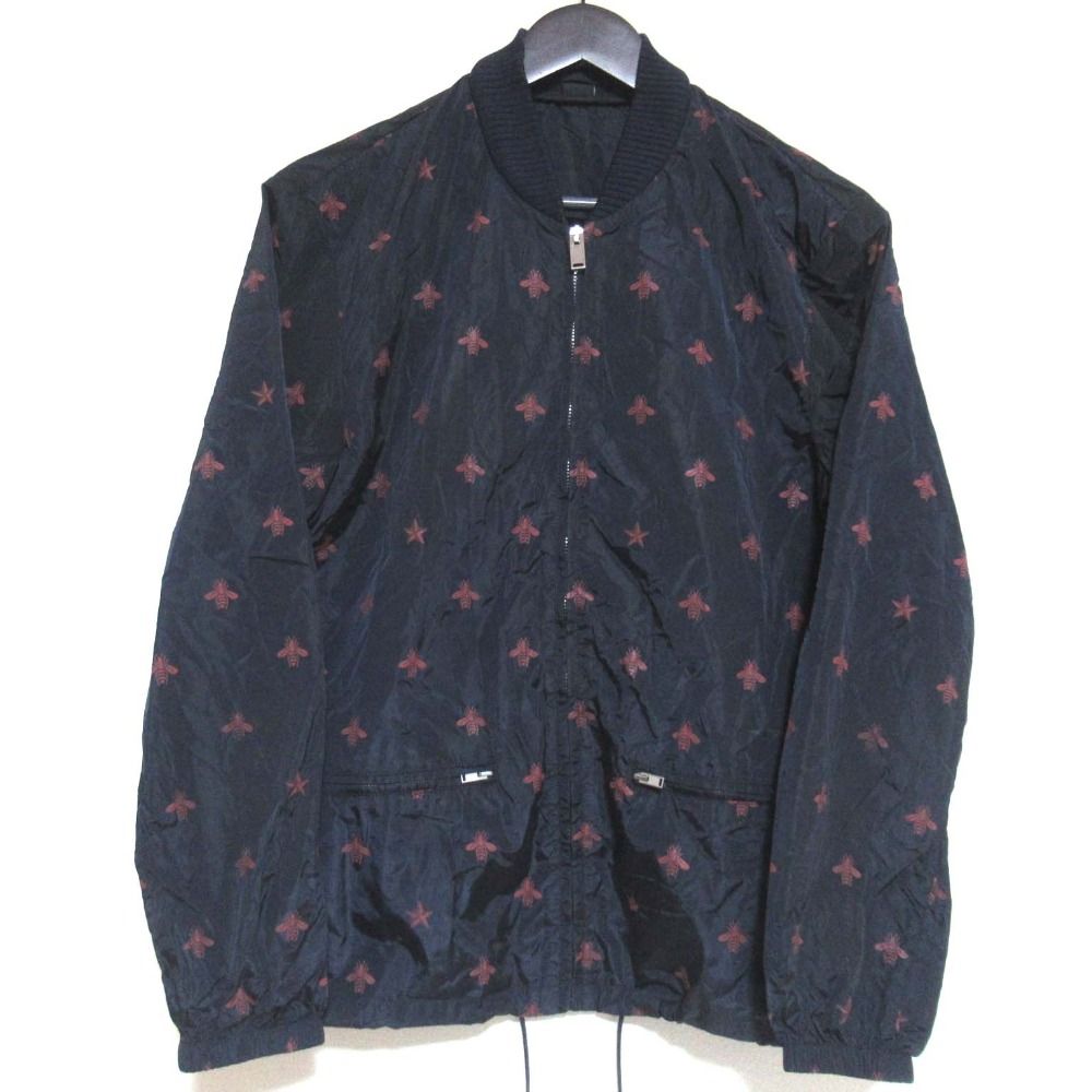 美品 GUCCI グッチ Bee Star Nylon Jacket ビー スタープリント ジップ
