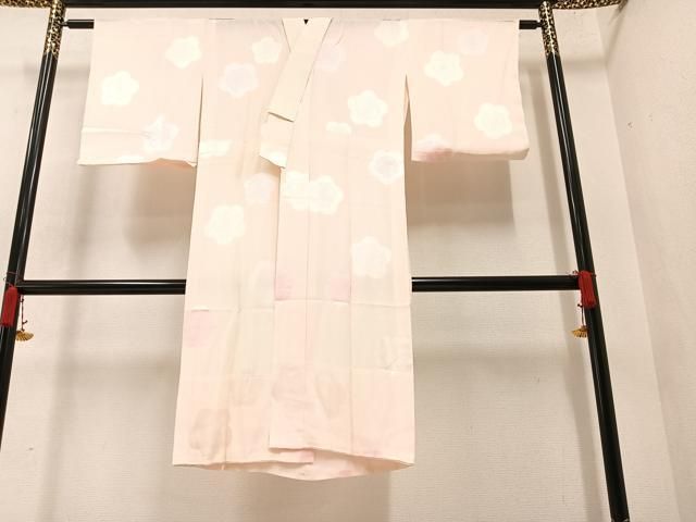 平和屋着物□長襦袢 無双仕立て 梅地紋 暈し染め 正絹 逸品 AAAY4554ph  