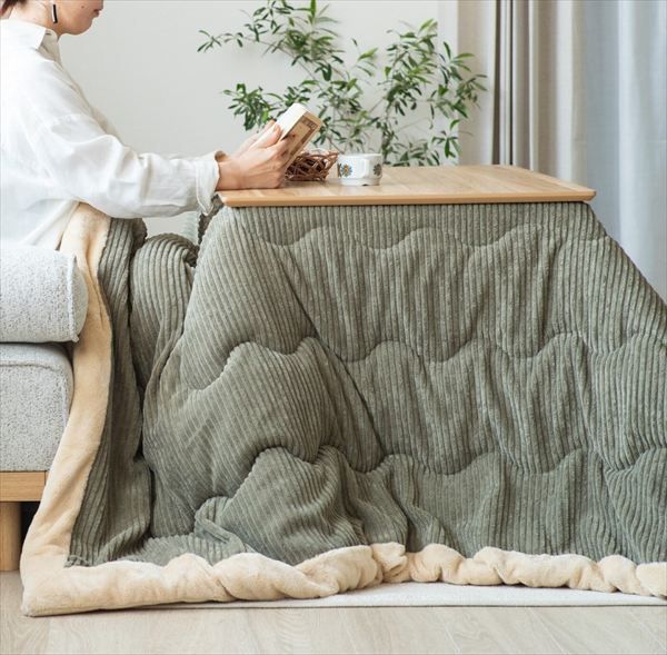 大判コタツ薄掛布団コーデュロイ 幅280×奥行190cm こたつ用布団 カバー こたつ用掛け布団 910219483 910219488 コーデュロイ オシャレ コタツ布団 シープ生地 滑らか もこもこ あたたか 冬 ファミリー 節電