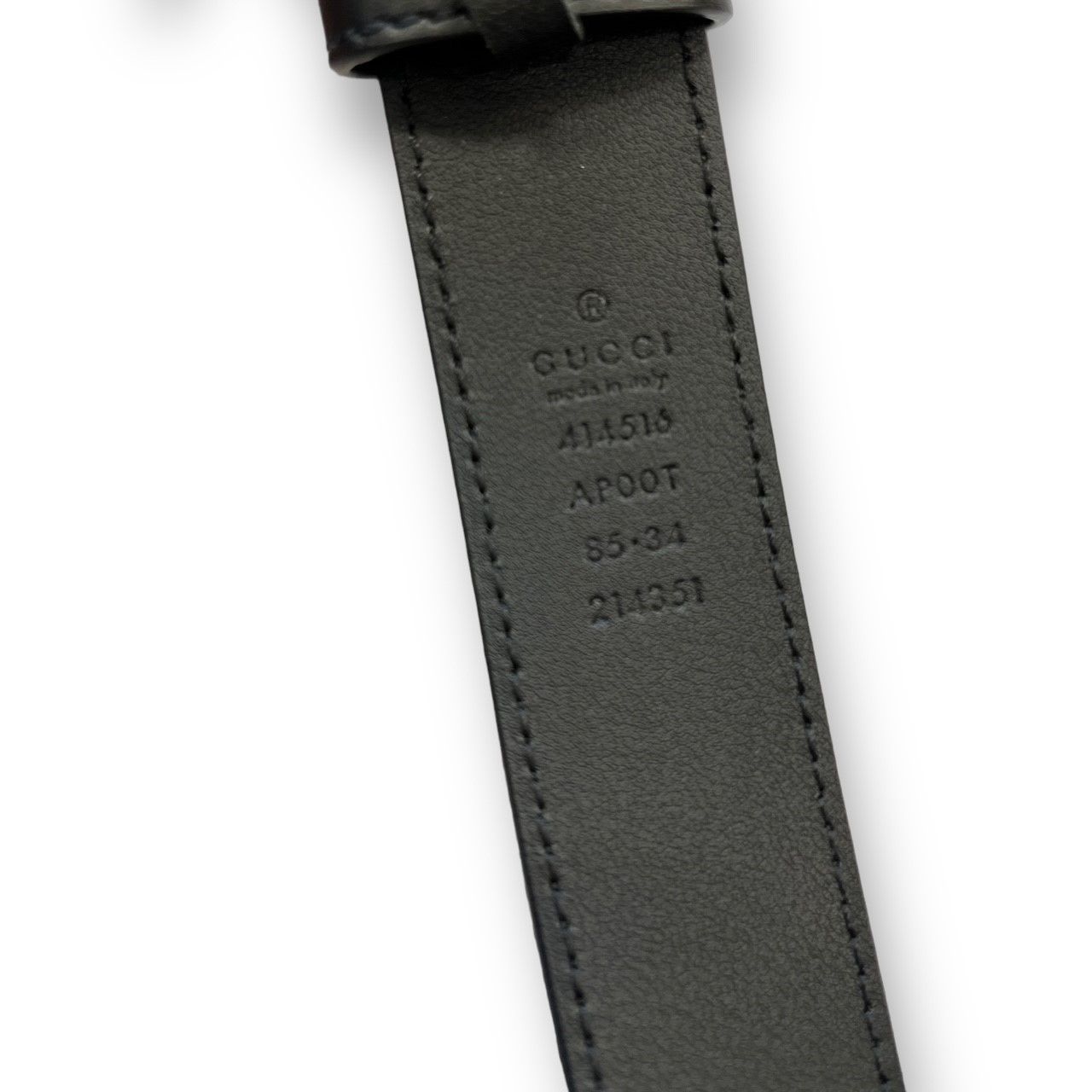 GUCCI GGマーモント ゴールドバックル レザーベルト グッチ