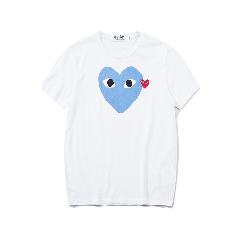 PLAY ハートのTシャツ 青