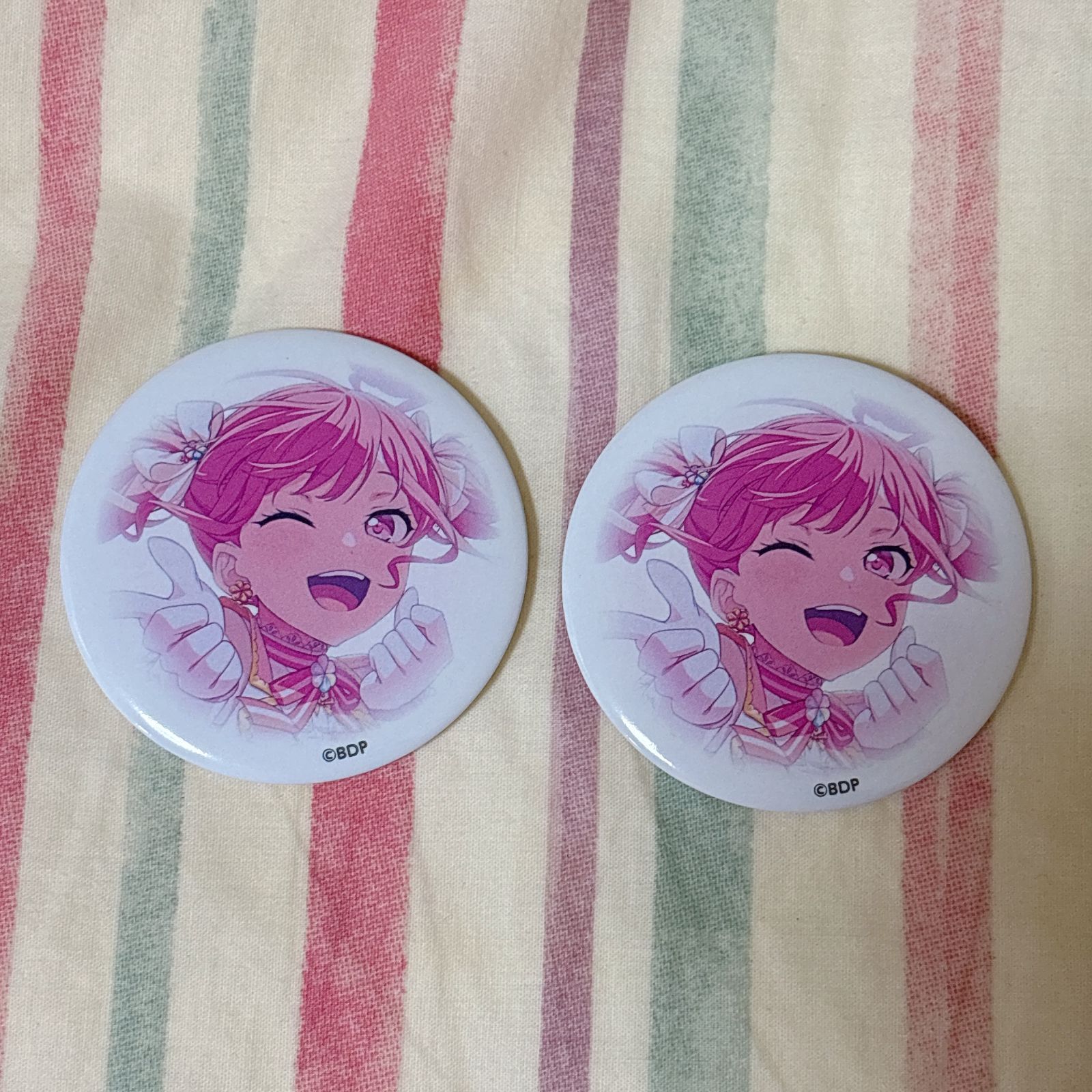 バンドリ 缶バッジ 丸山彩 バンドリ 信澤収展 缶バッジ Pastel*Palette パスパレ 丸山彩