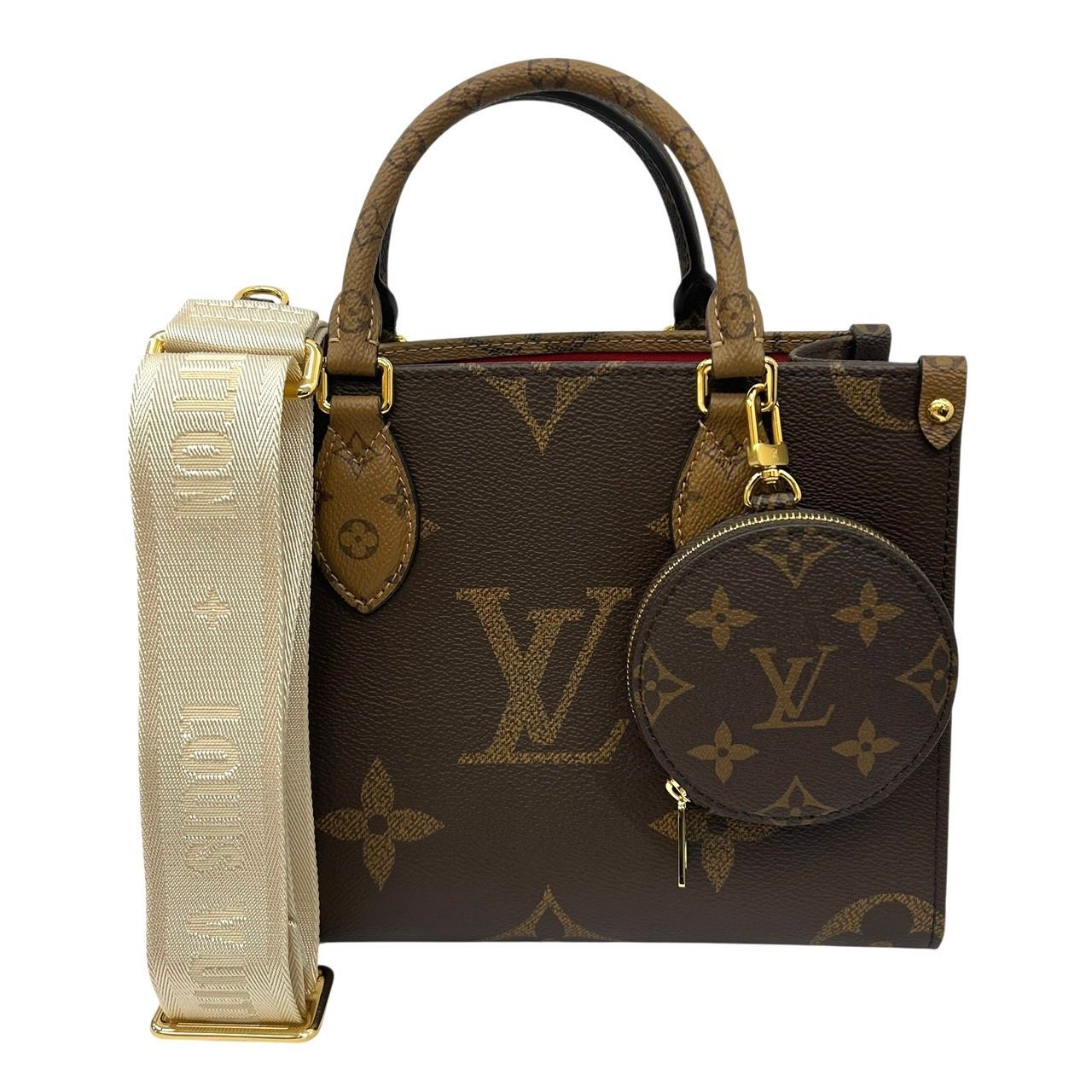 極美品 ルイヴィトン オンザゴーPM モノグラム・ジャイアント ハンドバッグ