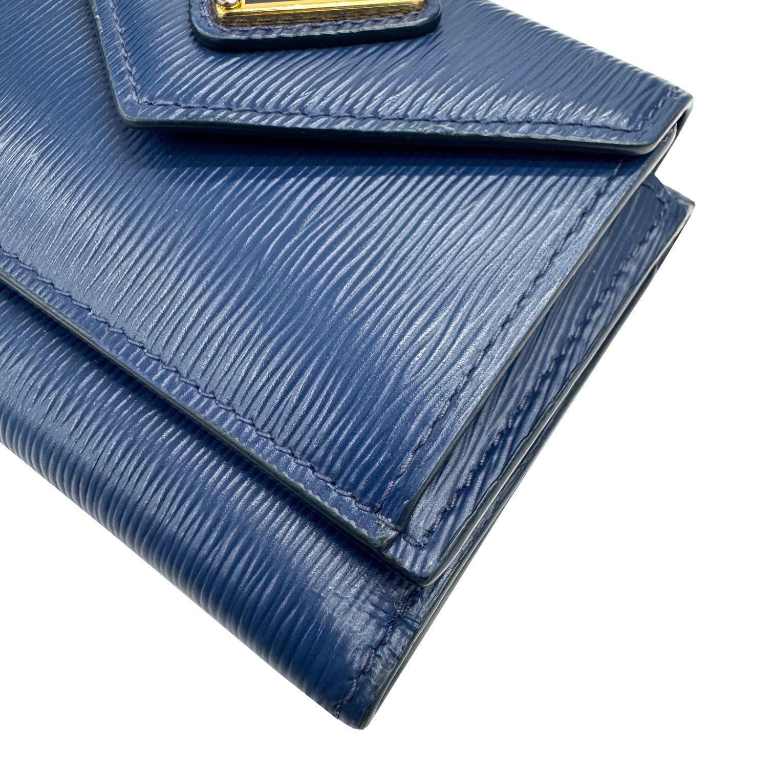 PRADA プラダ コンパクトウォレット 1MH021 ブルー 三つ折り財布