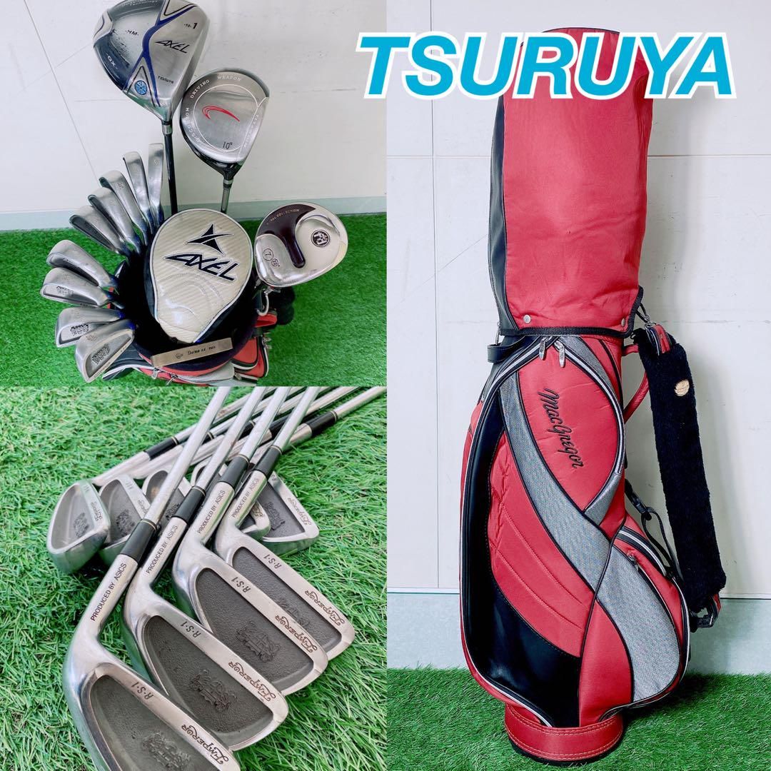 メンズ 初心者向け☆ゴルフクラブセット☆ IGNIO TSURUYA ゴルフクラブ メンズセット 初心者 ツルヤ アクセル NT1030