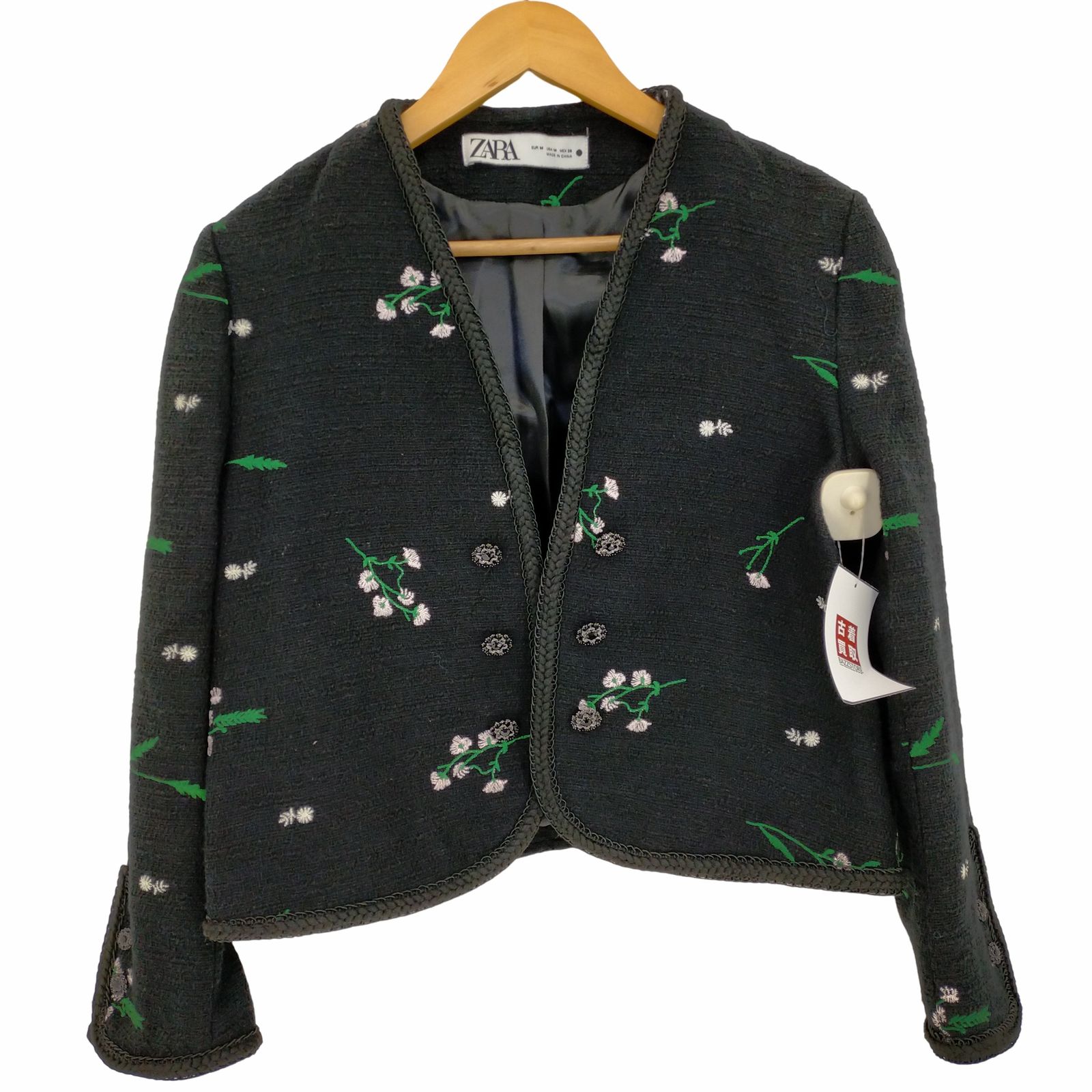 ZARAエンブロイダリーテクスチャージャケット ZARA ザラ エンブロイダリーテクスチャージャケット Mサイズ