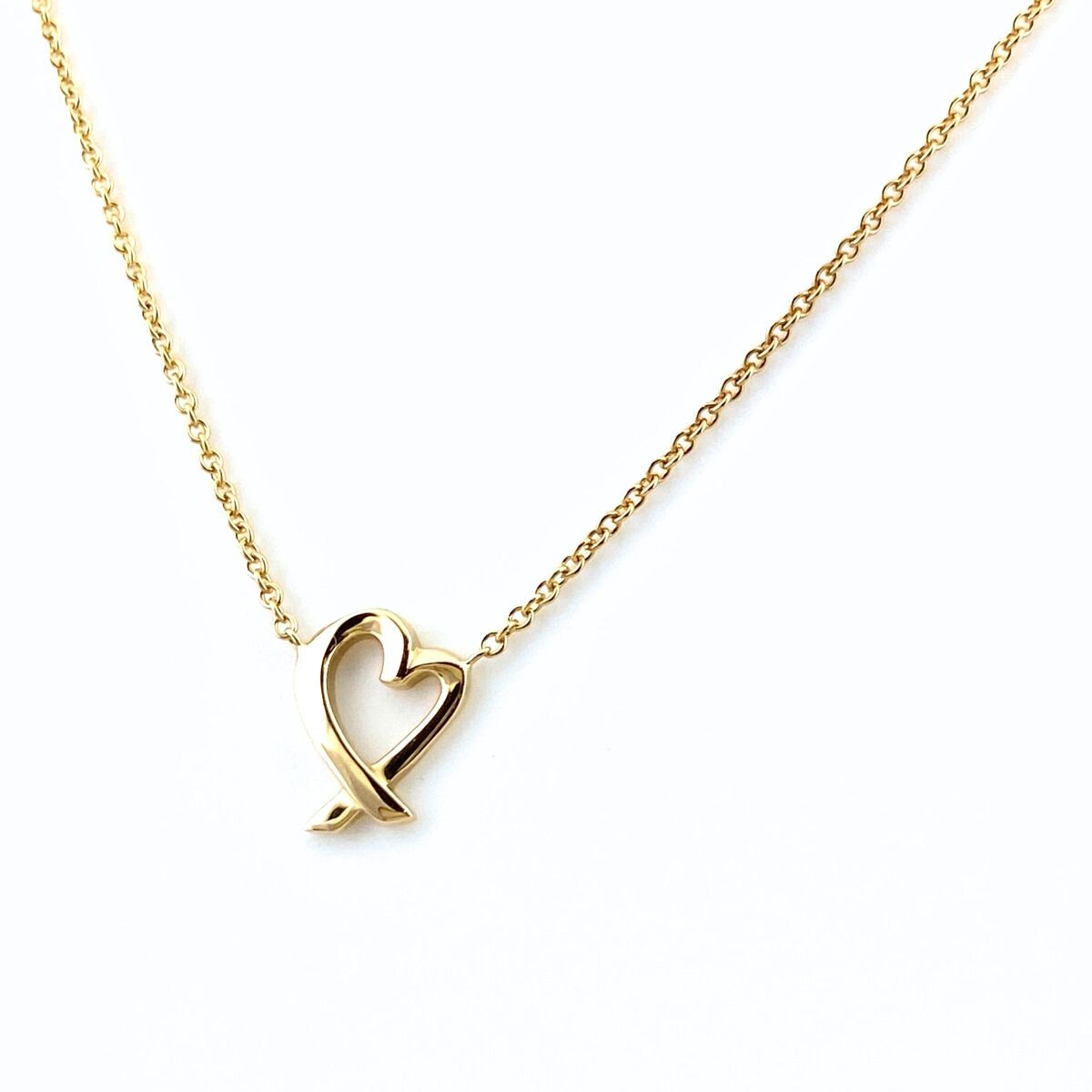 ティファニー TIFFANY&Co. ラビングハート ネックレス YG イエロー 
