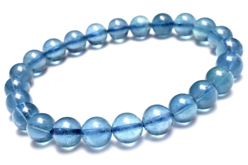 １点物 AAA 瑞々しい サンタマリアアクアマリン 7.5mm ブレスレット パワーストーン 天然石 _MA9544 NEXPOTALLINN_EU