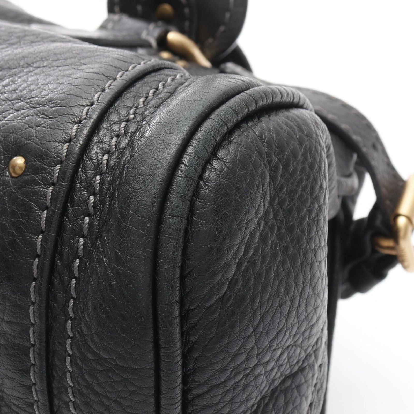 美品 Chloe クロエ パディントン ハンドバッグ 黒 ブラック 本革