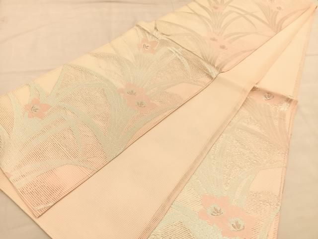 平和屋着物＊夏物 六通柄袋帯 桔梗 金銀糸 正絹 逸品 BAAU1679hv