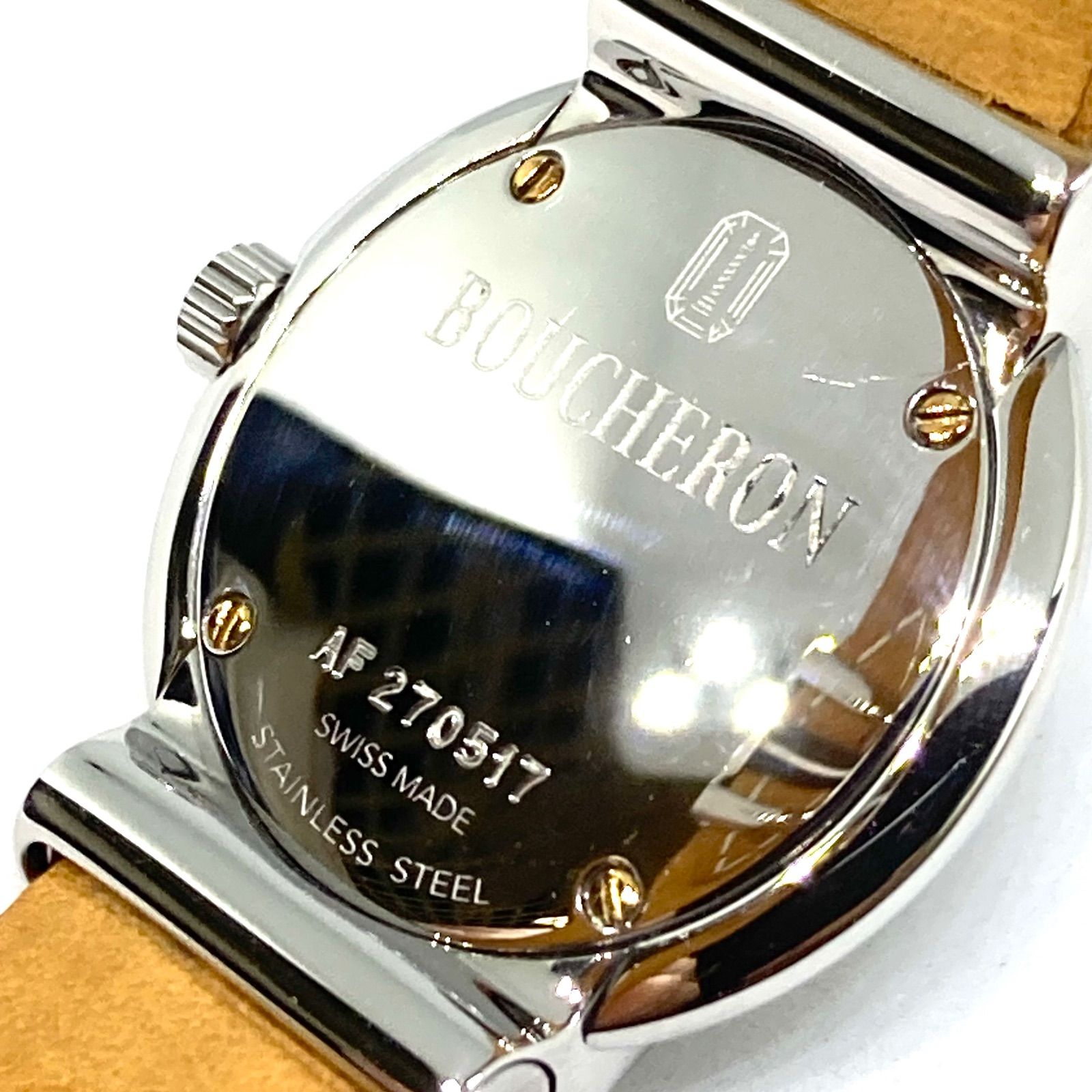 美品☆稼働品☆電池交換済み ブシュロン ソリス クオーツ レディース 