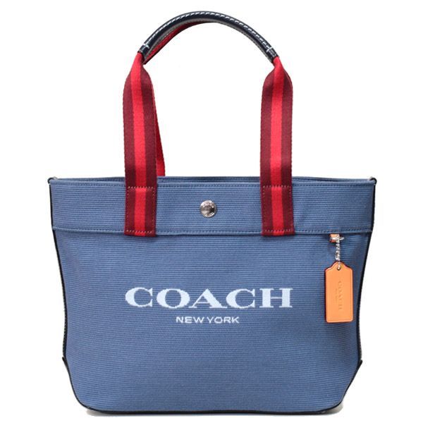 コーチ バッグ COACH キャンバス レザー スモール トート ロゴ トート