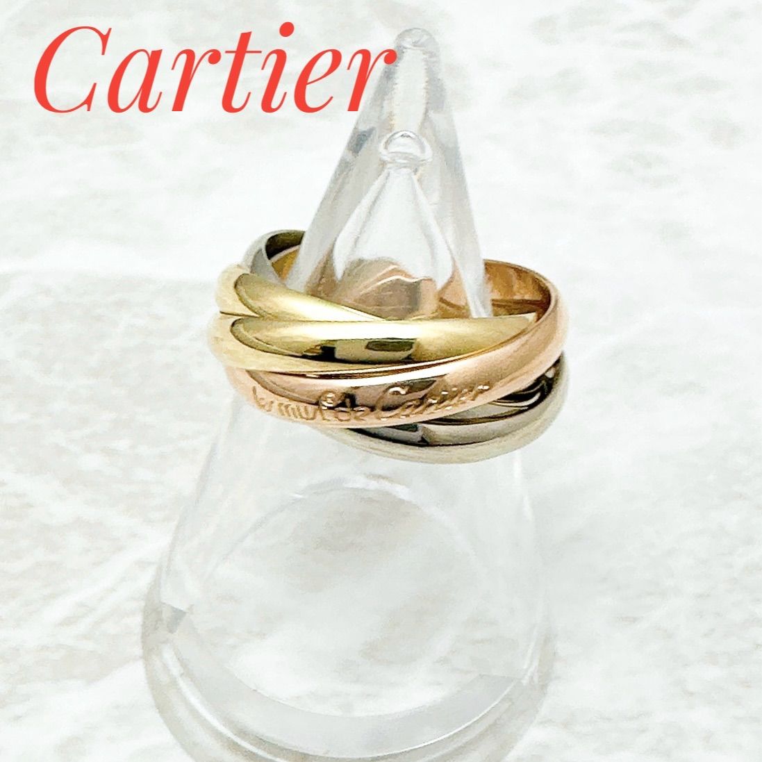 Cartier 5連 トリニティリング サイズ49 人気/美品🌟Cartier トリニティ 5連 スリーカラー リング 49 約9