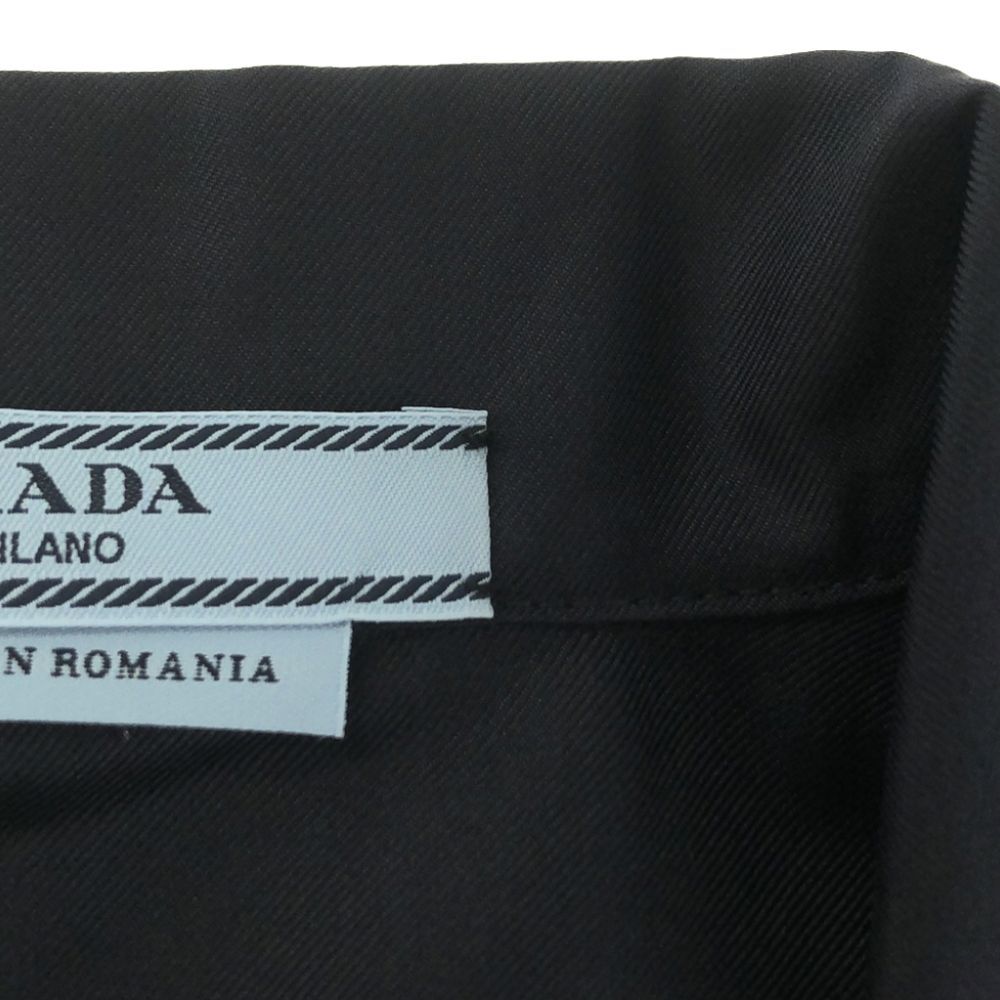 美品プラダPRADAシルクパジャマシャツネイビーXS - メルカリ