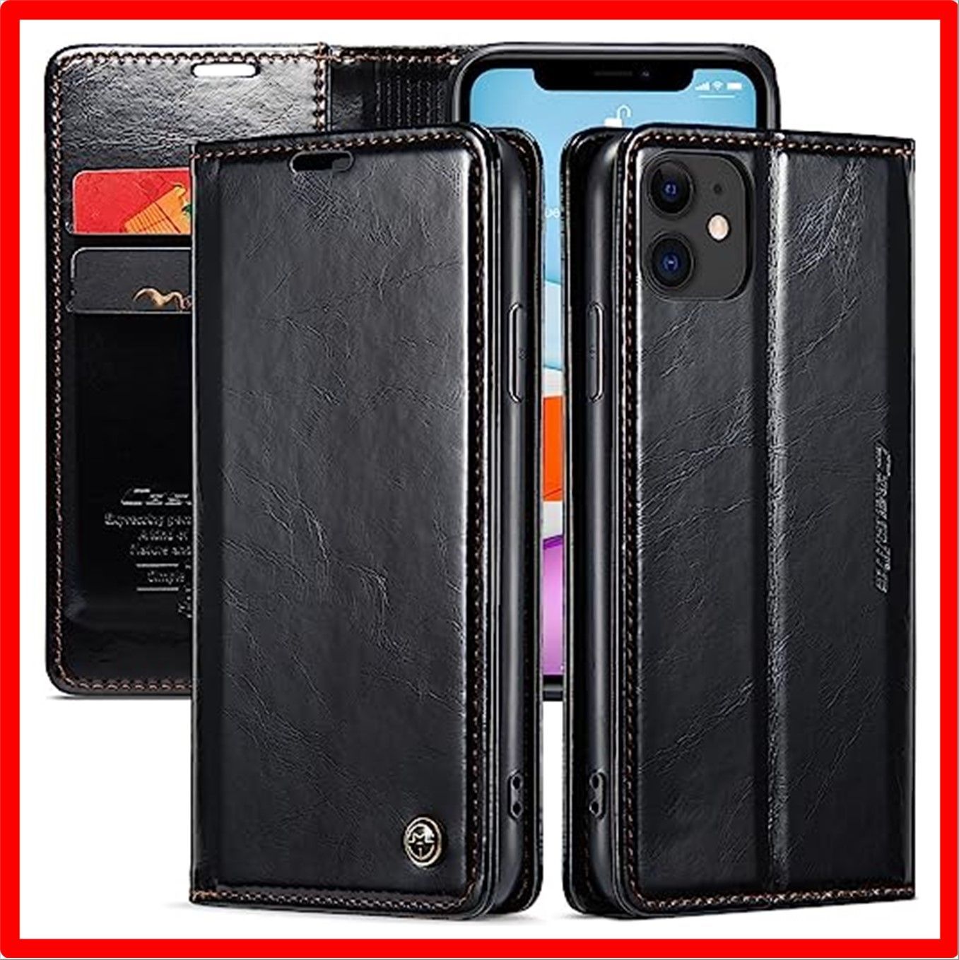 【送料無料 】 Iphone 11_ブラック JDDLang iPhone 11 ケース 手帳型 iPhone 11 カバー 手帳 アイフォン 11 財布型 携