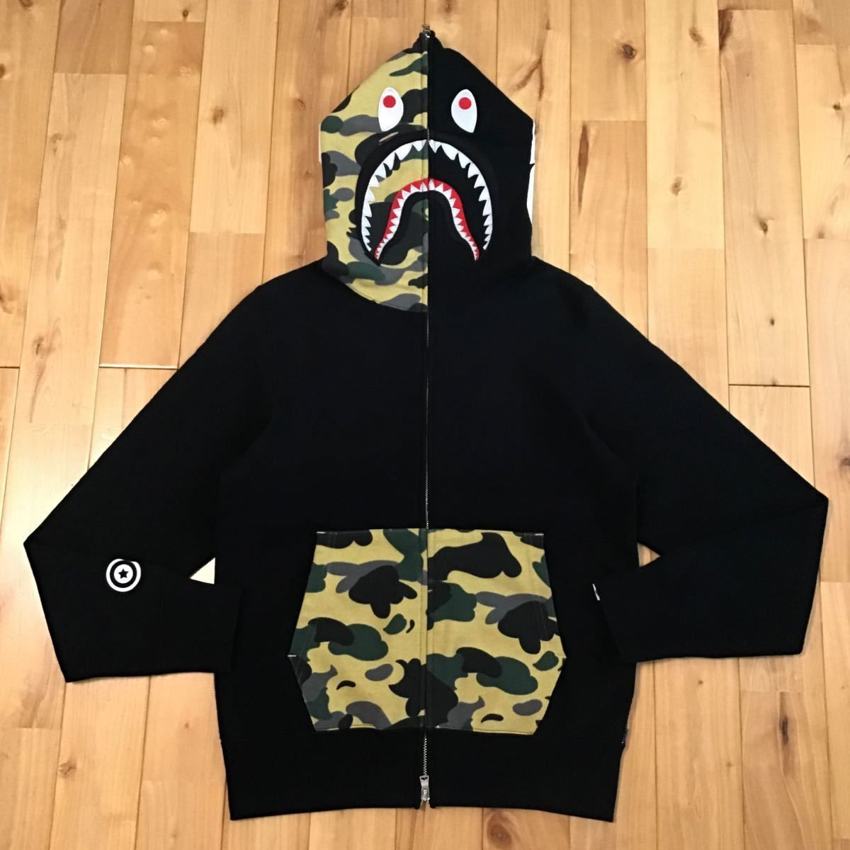 ☆ZOZO限定☆ リフレクターカモ シャーク パーカー Sサイズ BAPE camo  
