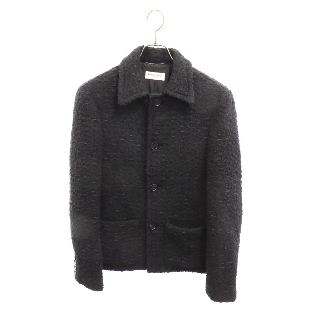 SAINT LAURENT PARIS (サンローランパリ) 22AW SHORT JACKET IN TWEED ショートツイードジャケット  728189 Y7D30 ブラック - メルカリ