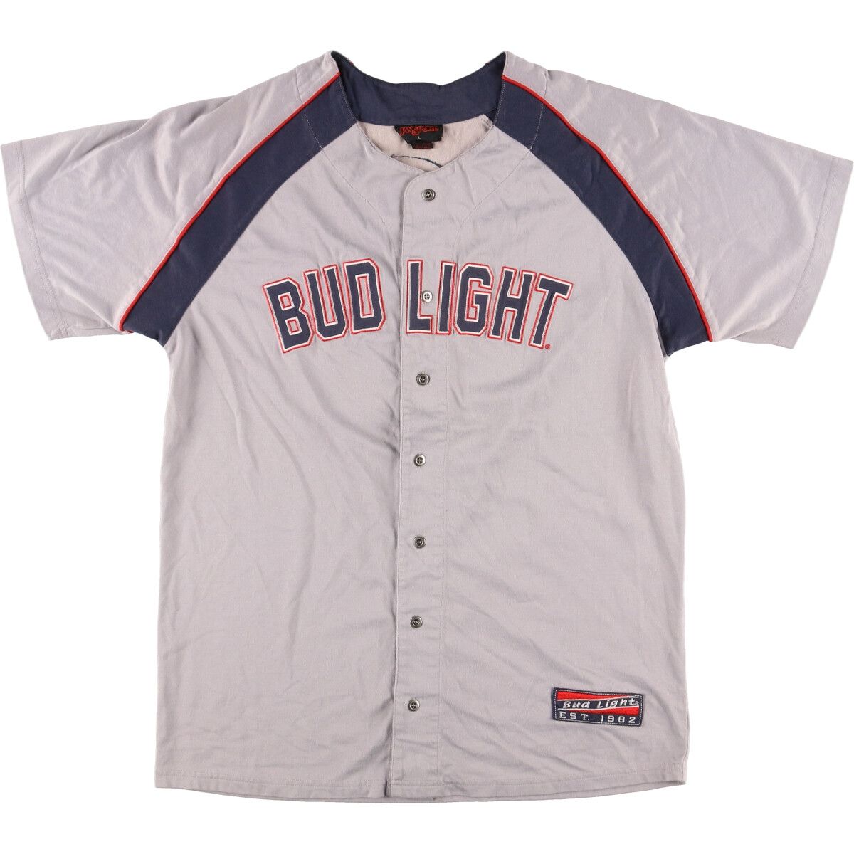 古着 ジャンスポーツ JANSPORT BUD LIGHT バドライト ゲームシャツ ベースボールシャツ メンズL /eaa452075 【中古】/eaa452075