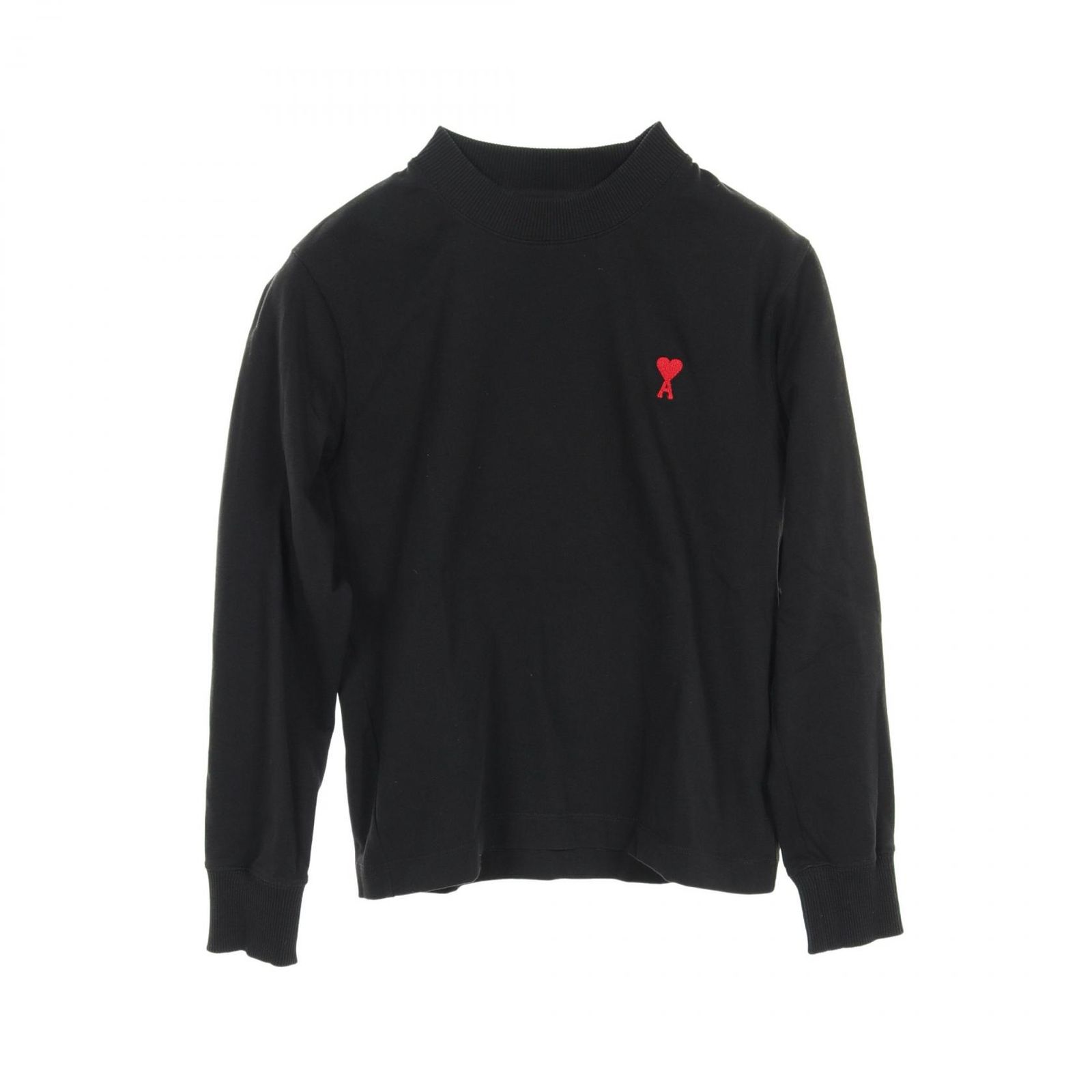 アミ AMI カットソー UTS200.701 ブラック コットン ロングTシャツ メンズ Used A