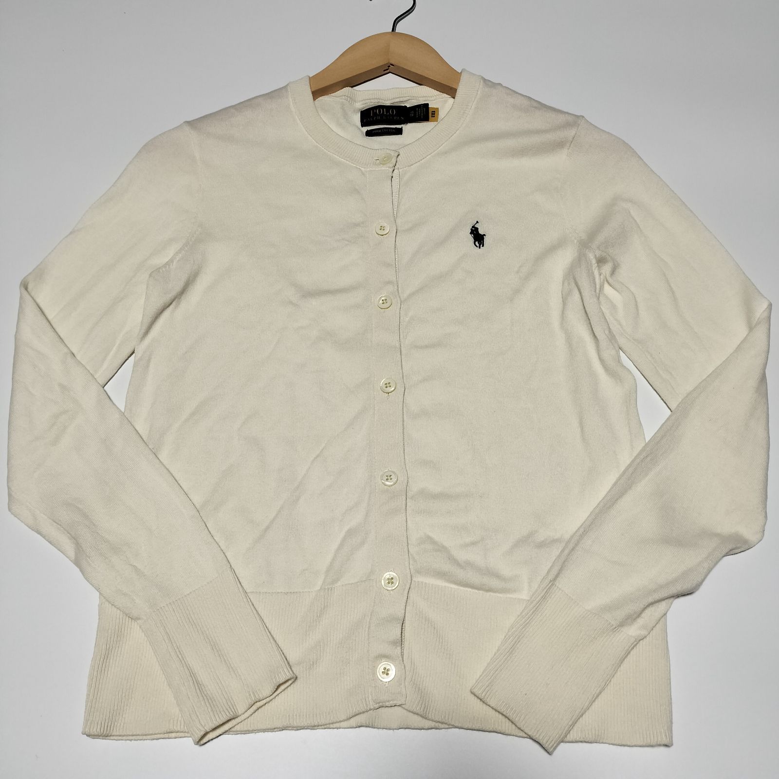 Polo Ralph Lauren Pima Cotton カーディガンベージュ 楽天市場】ポロ ラルフローレン レディース ピマコットン 丸首